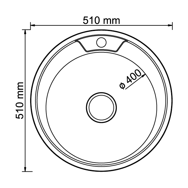 Мойка круг d 51 (0,8) вып 3 1/2 MIXLINE (глуб чаши 18см) с сифоном без гофры ДЕКОР