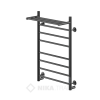 Полотенцесушитель WAY II c полкой 80/50 U RAL9005 mat Ника