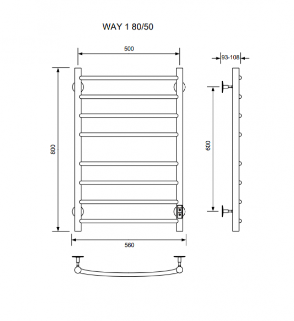 Полотенцесушитель WAY I 80/50 U