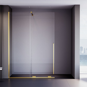 Душевая дверь Veconi Premium Trento PTDW-50G, 1500x2000, брашированное золото, стекло прозрачное Ника