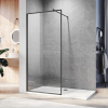 Душевая перегородка Veconi Korato KR-81GR, 800x2000, брашированный графит, стекло прозрачное Ника