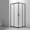Душевой угол Veconi Rovigo RV-101B, 800x800x1900, черный, стекло прозрачное Ника