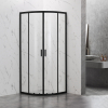 Душевой угол Veconi Rovigo RV-202B, 800x800x1900, черный, стекло прозрачное Ника