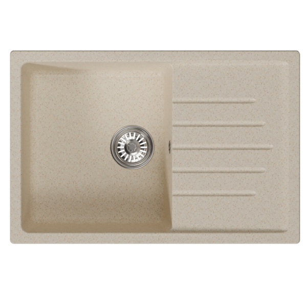 Мойка ML-GM19 с крылом, бежевая (328), 750*500*200мм