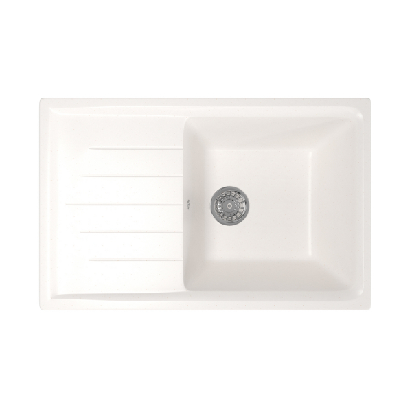 Мойка ML-GM19 с крылом, белая (331), 750*495*200мм (551986)