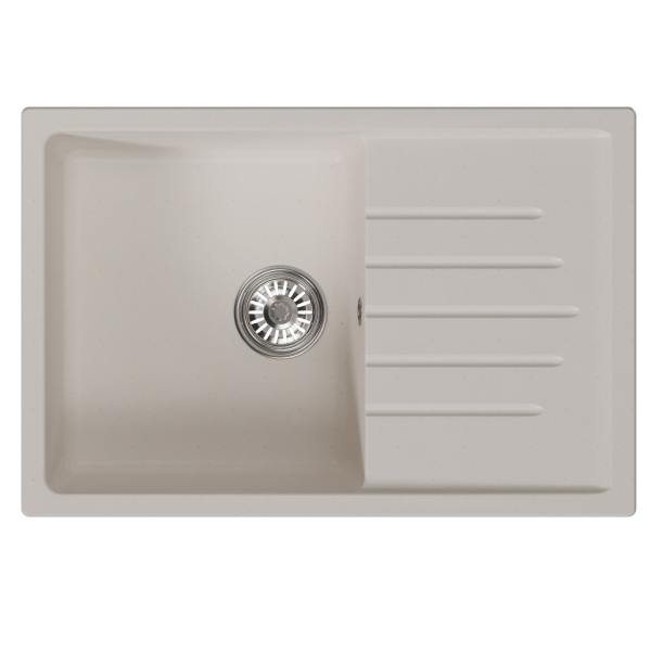 Мойка ML-GM19 с крылом, белая (331), 750*500*200мм