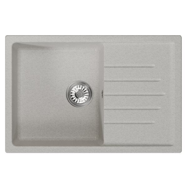 Мойка ML-GM19 с крылом, серая (310), 750*500*200мм