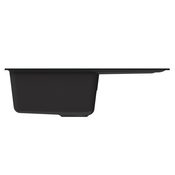 Мойка ML-GM19 с крылом, ультра-черная (344),  750*500*200мм