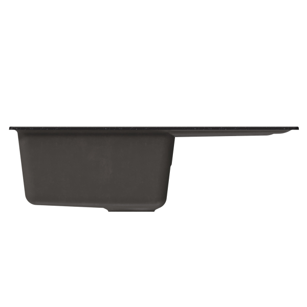 Мойка ML-GM19 с крылом, черная (308),  750*500*200мм