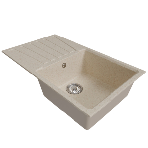 Мойка ML-GM20 с крылом, бежевая (328), 830*480*190мм Ника