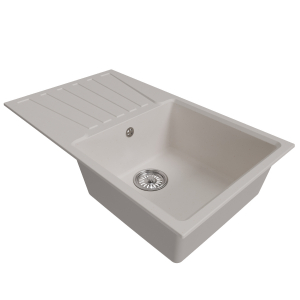 Мойка ML-GM20 с крылом, белая (331), 830*480*190мм Ника