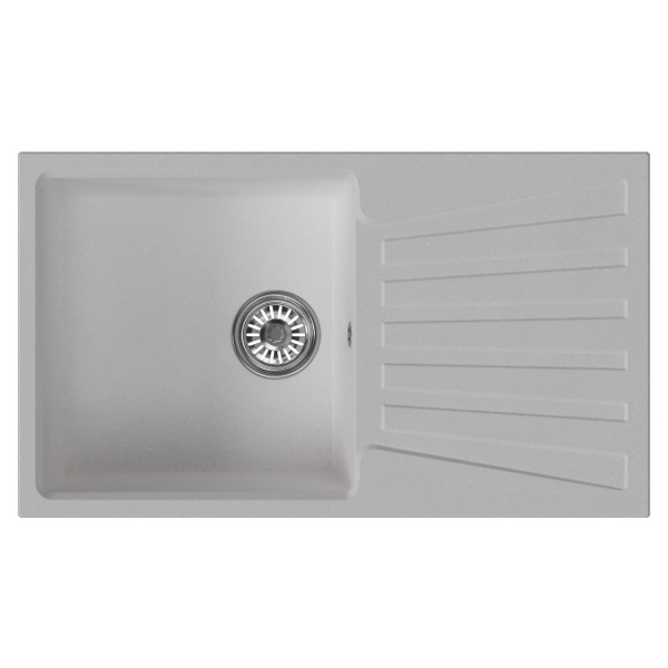 Мойка ML-GM20 с крылом, ультра-белая  (341), 830*480*190мм