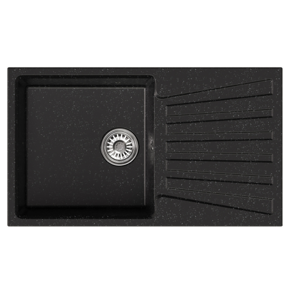 Мойка ML-GM20 с крылом, черная (308), 830*480*190мм