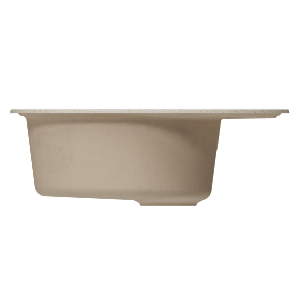 Мойка ML-GM17 овальная с крылом, бежевая (328), 580*470*180мм