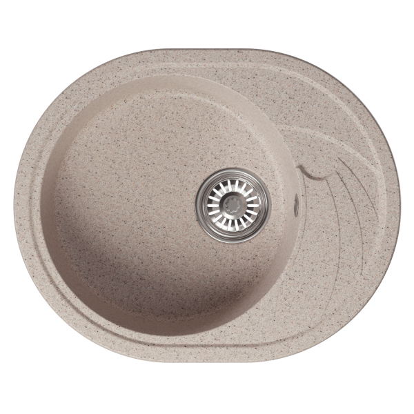 Мойка ML-GM17 овальная с крылом, песочная (302), 580*470*180мм