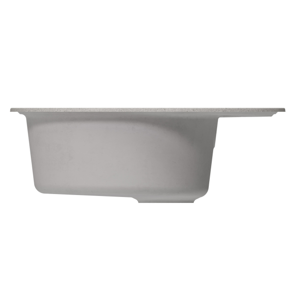 Мойка ML-GM17 овальная с крылом, серая (310), 580*470*180мм