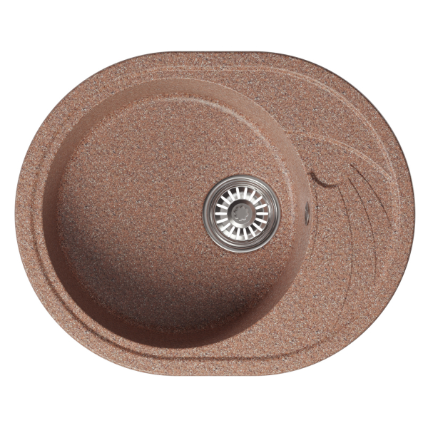 Мойка ML-GM17 овальная с крылом, терракотовая (307), 580*470*180мм