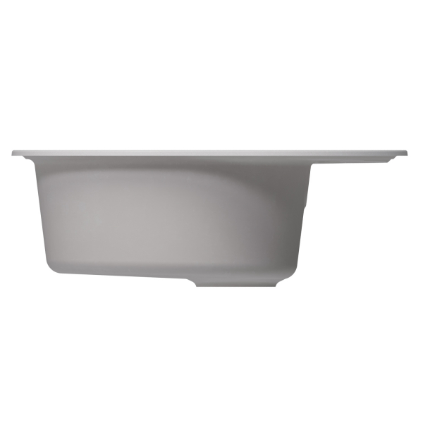 Мойка ML-GM17 овальная с крылом, ультра-белая  (341), 580*470*180мм