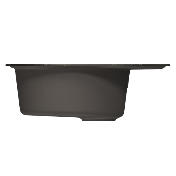 Мойка ML-GM17 овальная с крылом, черная (308), 580*470*180мм