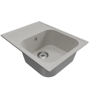 Мойка ML-GM18 с крылом, серая (310), 640*490*190мм Ника