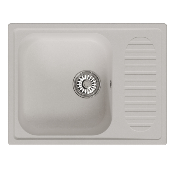 Мойка ML-GM18 с крылом, ультра-белая  (341), 640*490*190мм