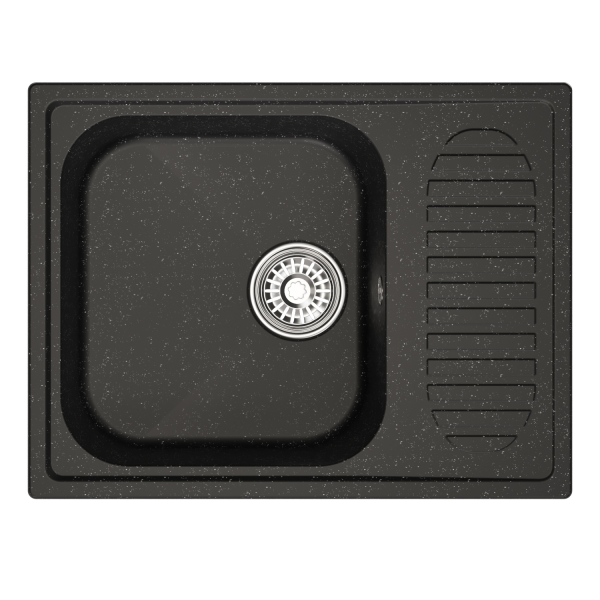 Мойка ML-GM18 с крылом, черная (308), 640*490*190мм
