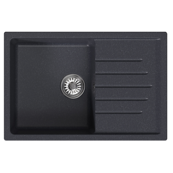 Мойка ML-GM19 с крылом, антрацит  (343),  750*500*200мм