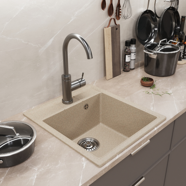 Мойка ML-GM28 бежевая (328), 450*500*190мм