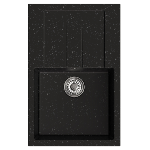 Мойка ML-GM31 с крылом, черная (308), 770*500*190мм