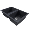 Мойка ML-GM23 двухчашевая, антрацит (343), 770*500*190мм Ника