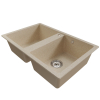 Мойка ML-GM23 двухчашевая, бежевая (328), 770*500*190мм Ника
