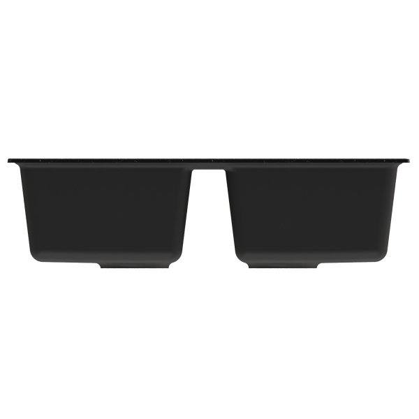 Мойка ML-GM23 двухчашевая, черная (308), 770*500*190мм