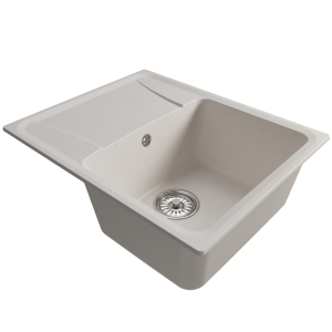 Мойка ML-GM26 с крылом, белая (331), 580*470*190мм Ника