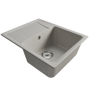 Мойка ML-GM26 с крылом, серая (310), 580*470*190мм Ника