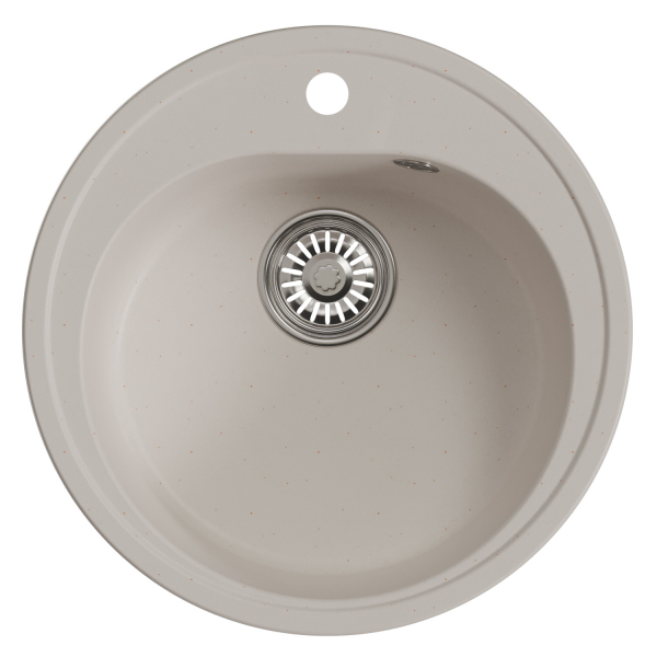 Мойкa ML-GM11 круглая, белый (331), 500мм (глуб. чаши 180)
