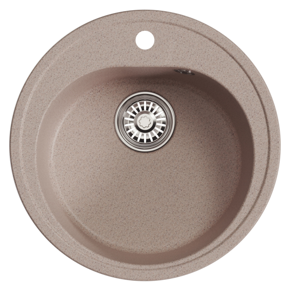 Мойкa ML-GM11 круглая, песочная (302), 500мм (глуб. чаши 180)