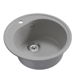 Мойкa ML-GM11 круглая, серая (310), 500мм (глуб. чаши 180) Ника