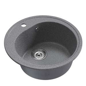 Мойкa ML-GM11 круглая, темно-серая (309), 500мм (глуб. чаши 180) Ника