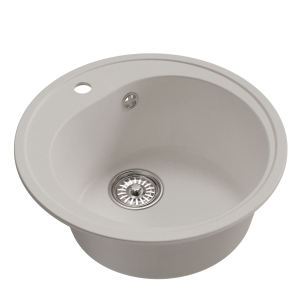 Мойкa ML-GM11 круглая, ультра-белая  (341), 500мм (глуб. чаши 180) Ника