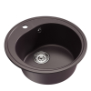 Мойкa ML-GM11 круглая, шоколад (345), 500мм (глуб. чаши 180) Ника