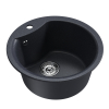 Мойкa ML-GM12 круглая, антрацит (343), 480мм (глуб. чаши 210) Ника