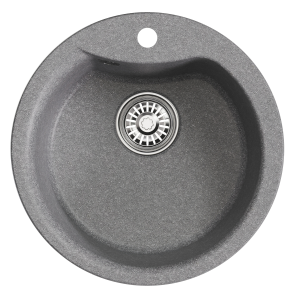 Мойкa ML-GM12 круглая, графит (342), 480мм (глуб. чаши 210)
