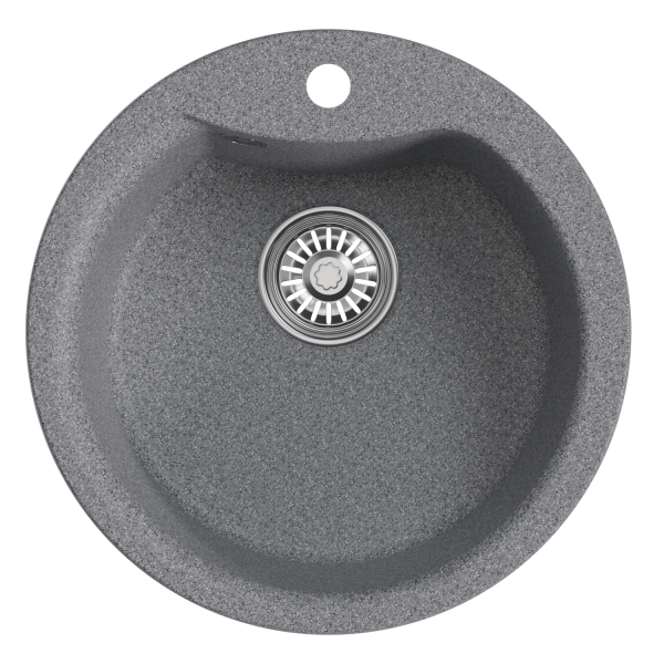 Мойкa ML-GM12 круглая, темно-серая (309), 480мм (глуб. чаши 210)