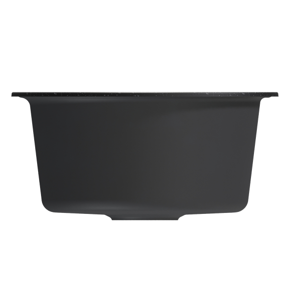 Мойкa ML-GM12 круглая, черная (308), 480мм (глуб. чаши 210)