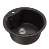 Мойкa ML-GM12 круглая, шоколад (345), 480мм (глуб. чаши 210) Ника