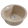 Мойкa ML-GM09 круглая, бежевая (328), 510 мм (глуб. чаши 190) Ника
