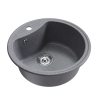 Мойкa ML-GM09 круглая, графит (342), 510 мм (глуб. чаши 190) Ника