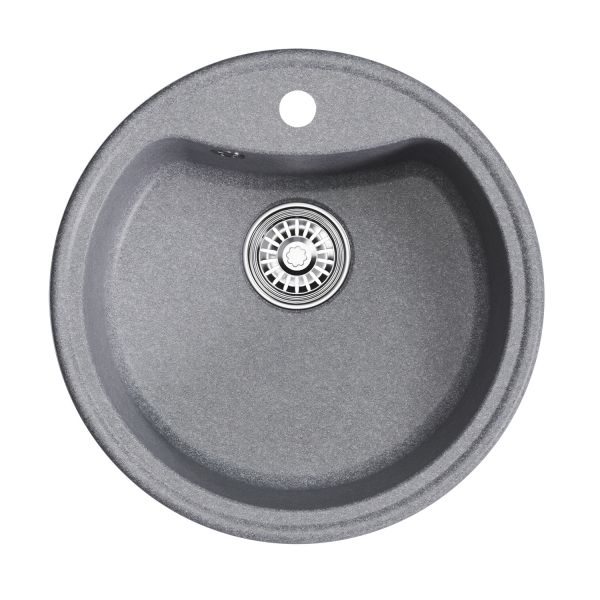 Мойкa ML-GM09 круглая, графит (342), 510 мм (глуб. чаши 190)
