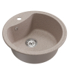 Мойкa ML-GM09 круглая, песочная (302), 510 мм (глуб. чаши 190) Ника