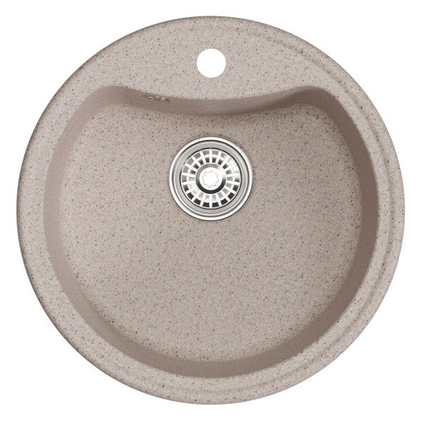 Мойкa ML-GM09 круглая, песочная (302), 510 мм (глуб. чаши 190)